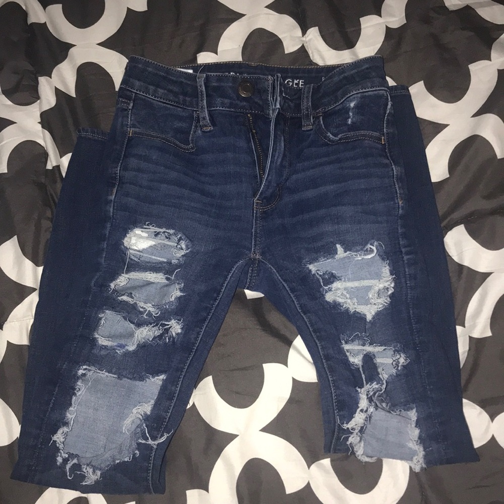 American Eagle ripped skinny jeans